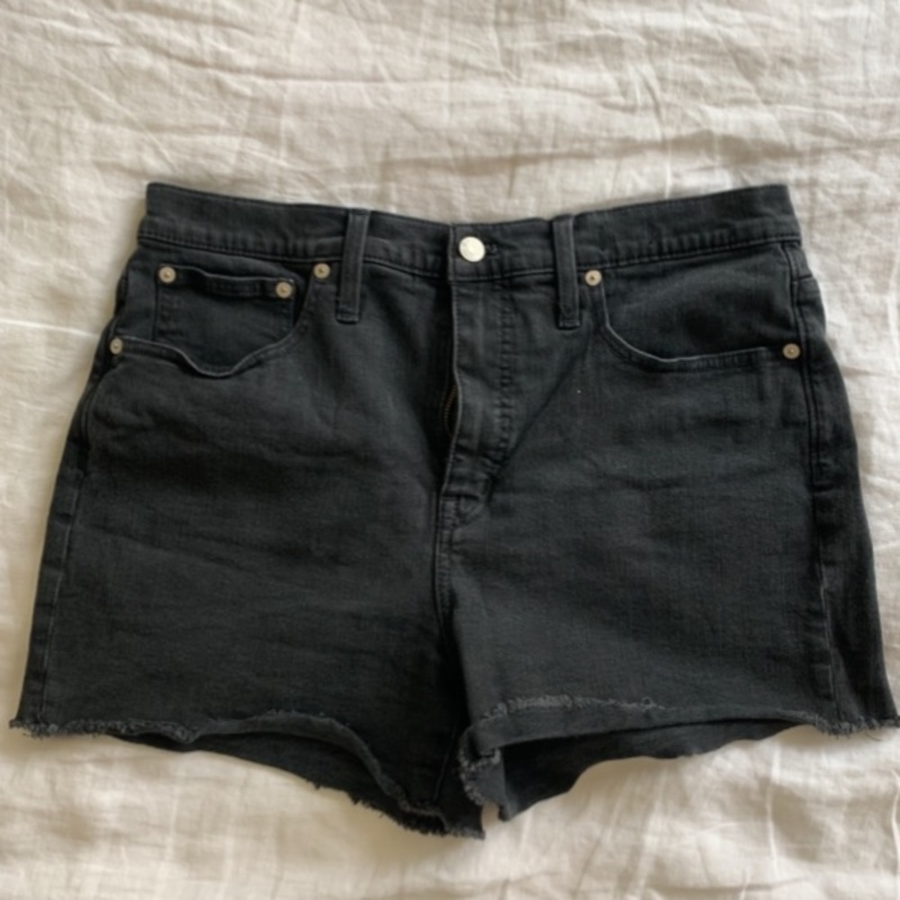 Madewell High-Rise Denim Shorts in Lunar Wash